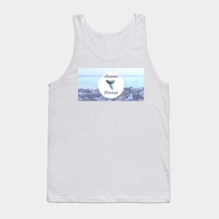 Waterfront Nautical Light Blue Atlantic Fossils Shark Tooth Print Tank Top